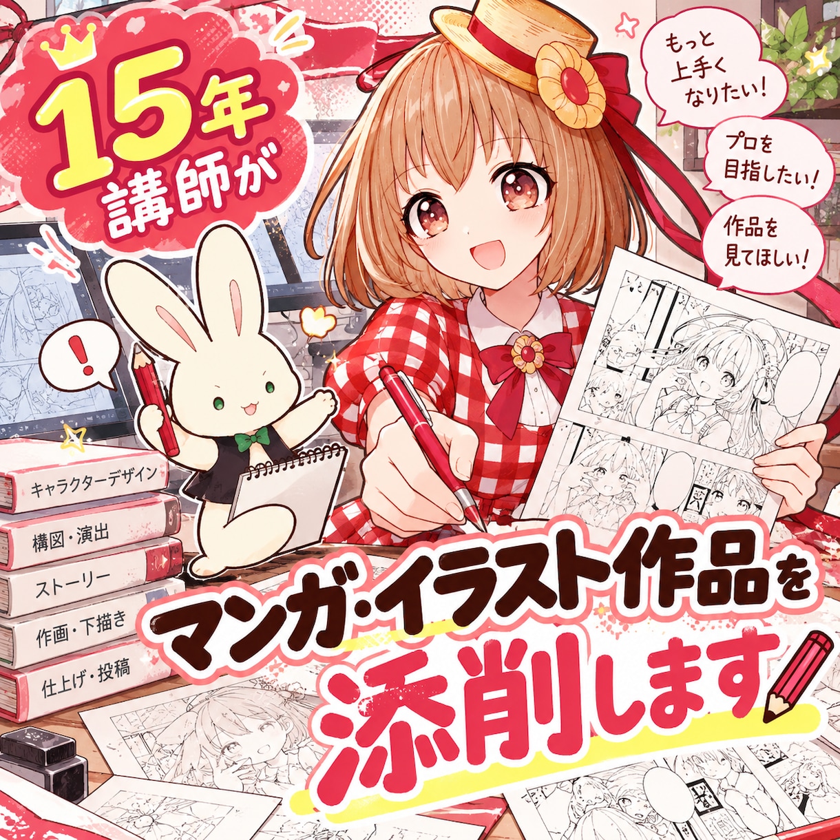15年講師がマンガ・イラスト作品を添削します DLsite年間売上ランキング1位商業漫画家のアドバイス イメージ1
