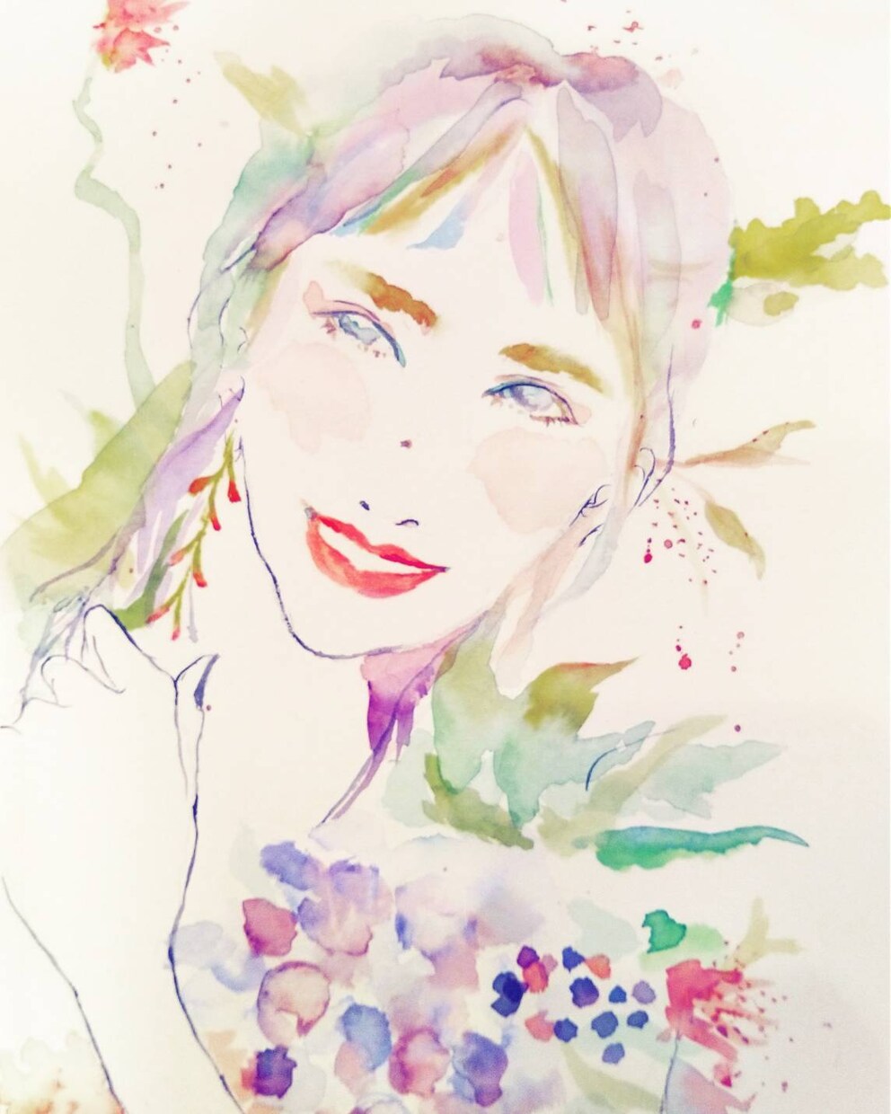写真から鮮やかな手描き似顔絵［水彩色鉛筆]描きます 思い出作り、プレゼントに写真から特別な時間を色で演出します。 イメージ2