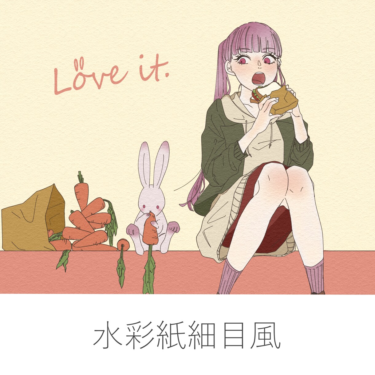 画用紙やキャンバス風のイラストを制作します SNSアイコン、一枚絵などにご利用ください。 イメージ5