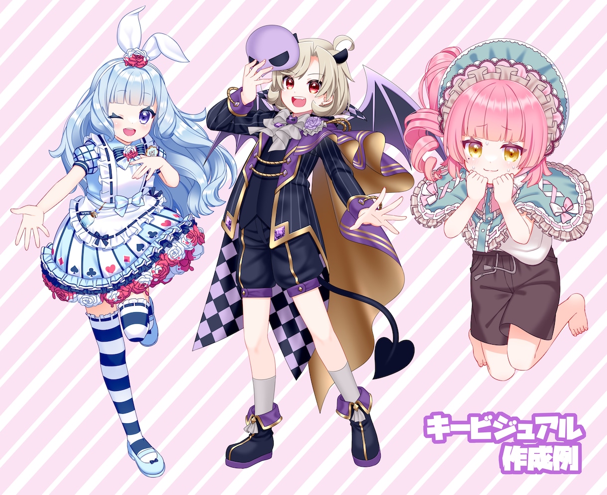 キャラクターイラスト描きます デザインがすでにあるVtuberさん向けです イメージ3