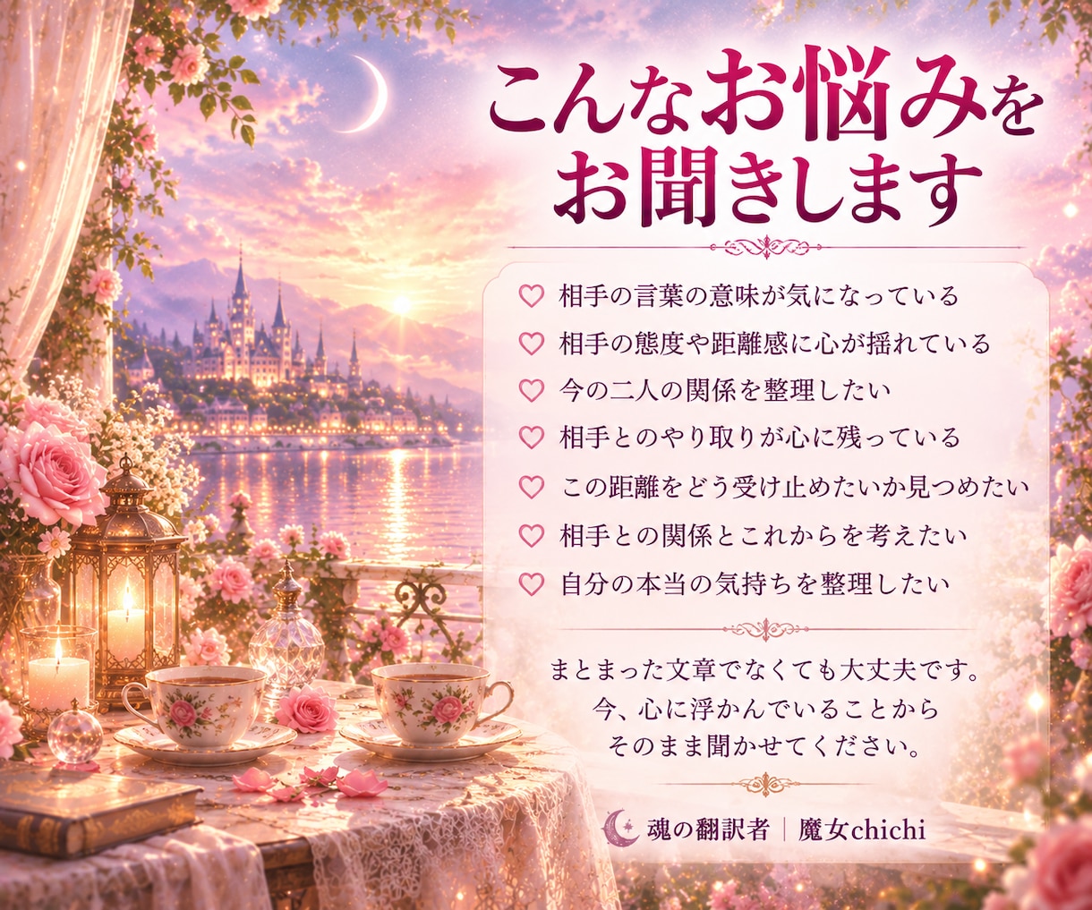あの人の今の気持ちを霊視で読み解きます 言葉にならない本音と、ふたりの今を丁寧に読み解きます イメージ3