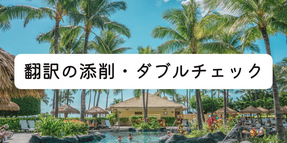 英語⇔日本語の翻訳チェック＆校正いたします ※適切かつ丁寧に翻訳チェックいたします！ イメージ1