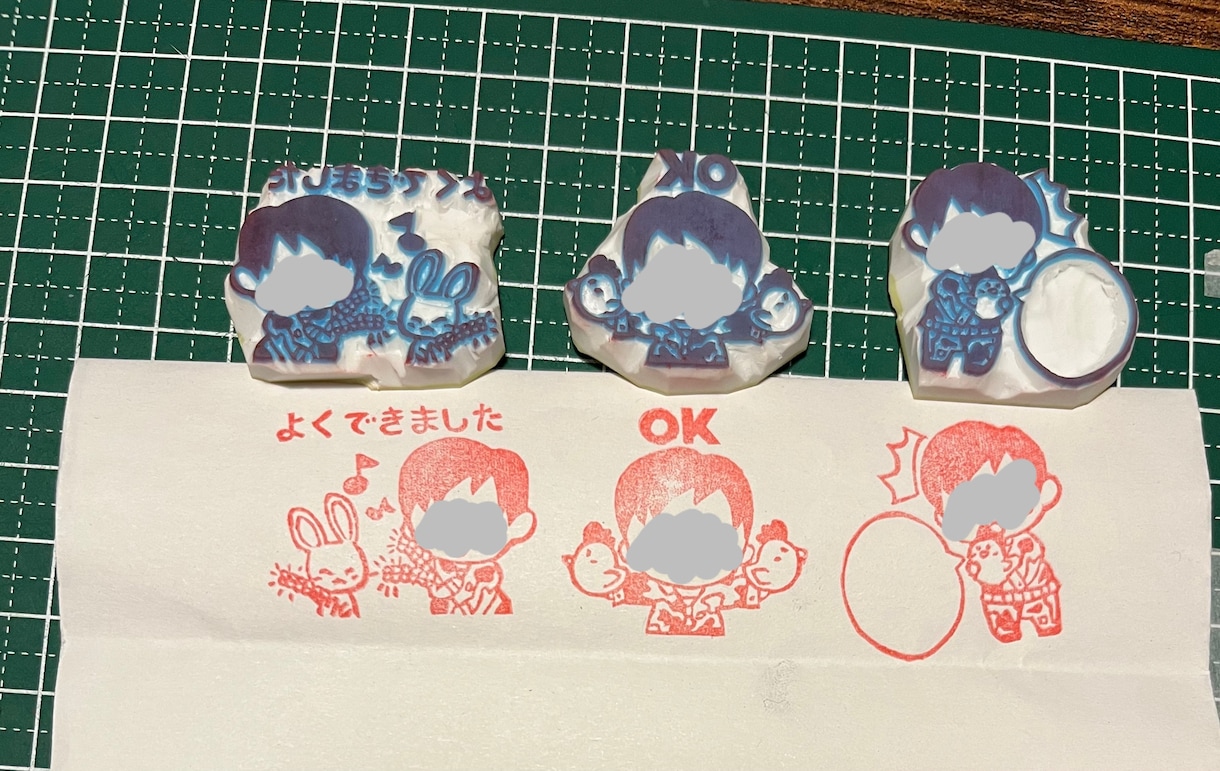 オーダーメイドの消しゴムはんこをお作りします ご納得いただけるまで、下書きは何度も無料で修正いたします イメージ7