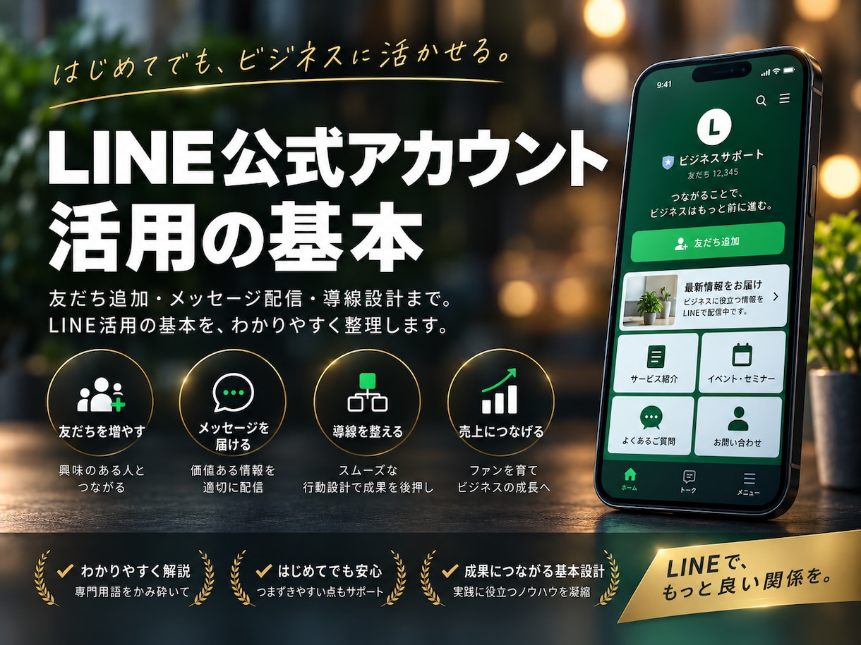 LINE公式アカウント・Lステップを設計構築します 集客・リピートまで、事業に合わせたLINE導線を設計します イメージ3