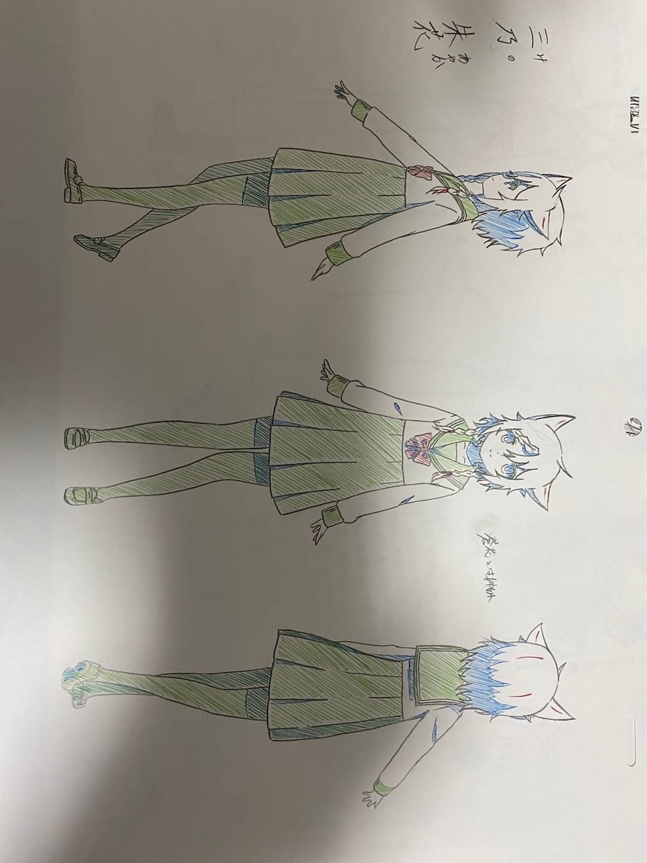 キャラクターの立ち絵(正面、横、後)、表情描きます キャラクター(3面図)描きます！ イメージ1