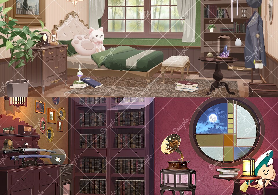 背景イラストを作成します ゲーム背景、VTuber様のお部屋、IRIAM背景などに！ イメージ2