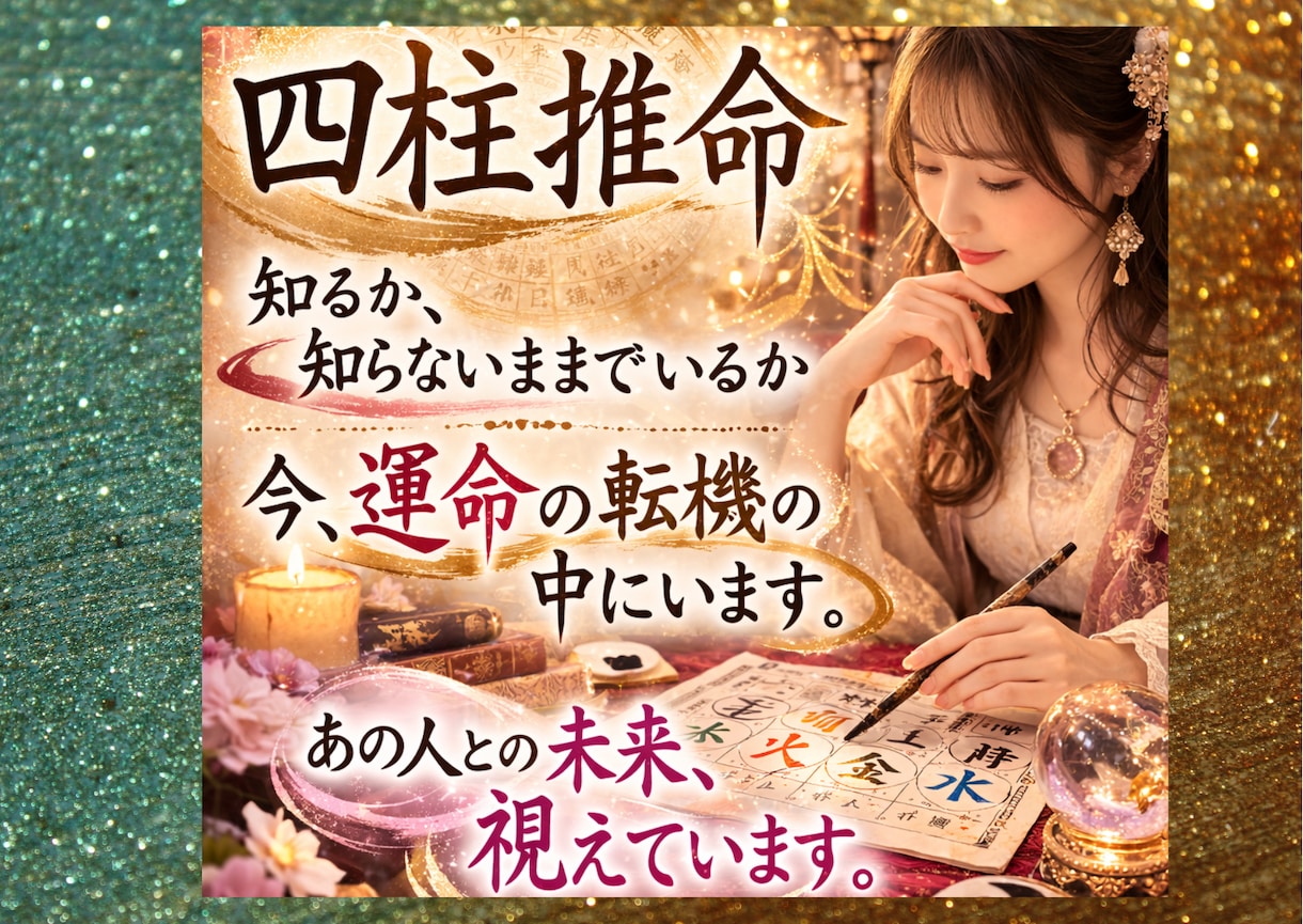 四柱推命❇️知る人だけが得する運命の情報があります 幸せになる時期はもう近づいています✨偶然ではなく必然を読み解 イメージ1