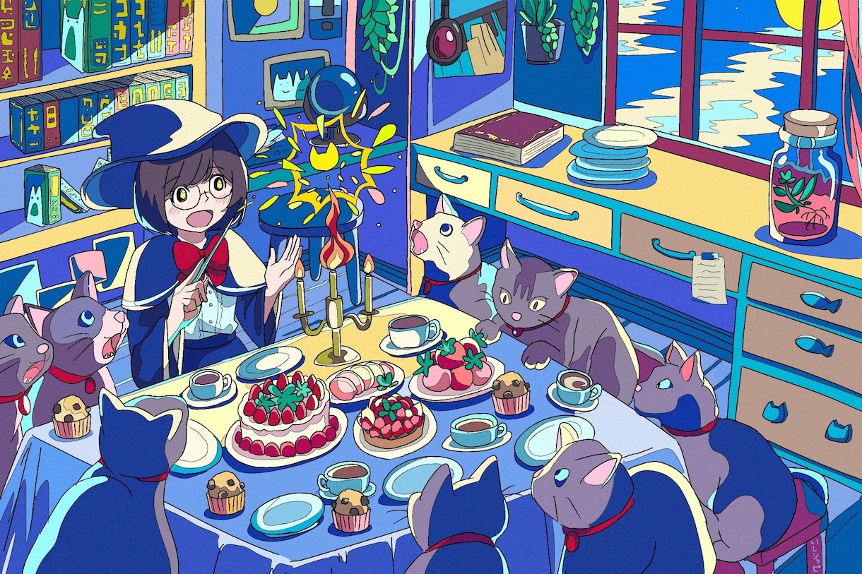 背景込みのカラフルなイラストを描きます 壁紙や一枚絵、サムネイルなど制作します イメージ6