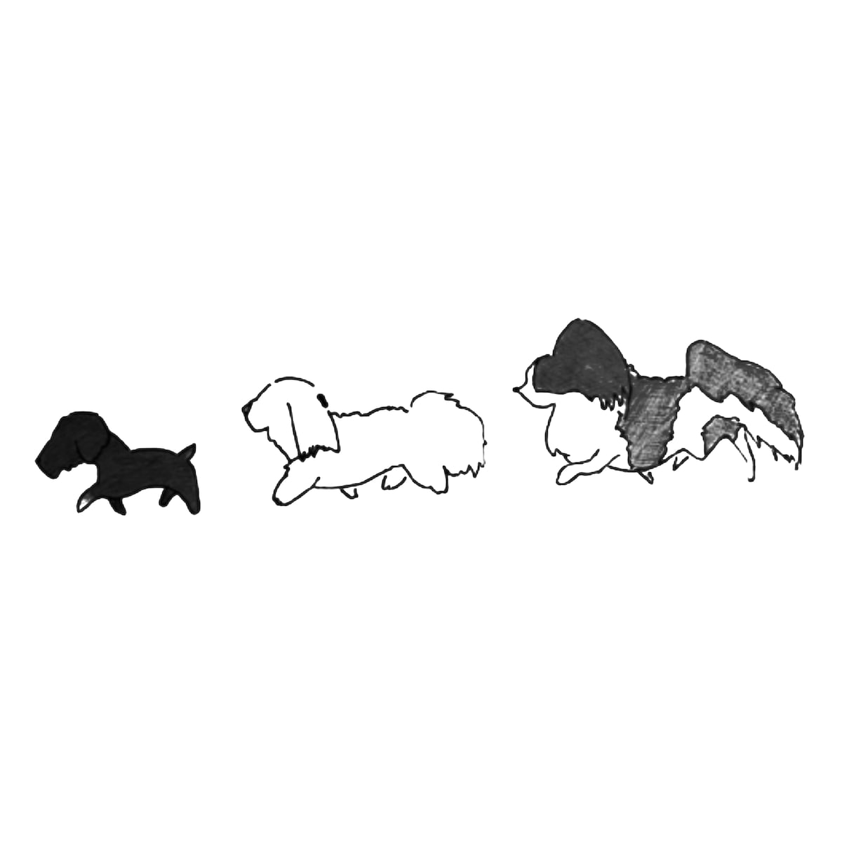 ペットや人物をシンプルな線画イラストで描きます 二次利用OK！シンプルだから使いやすい、そんな一枚を。 イメージ1