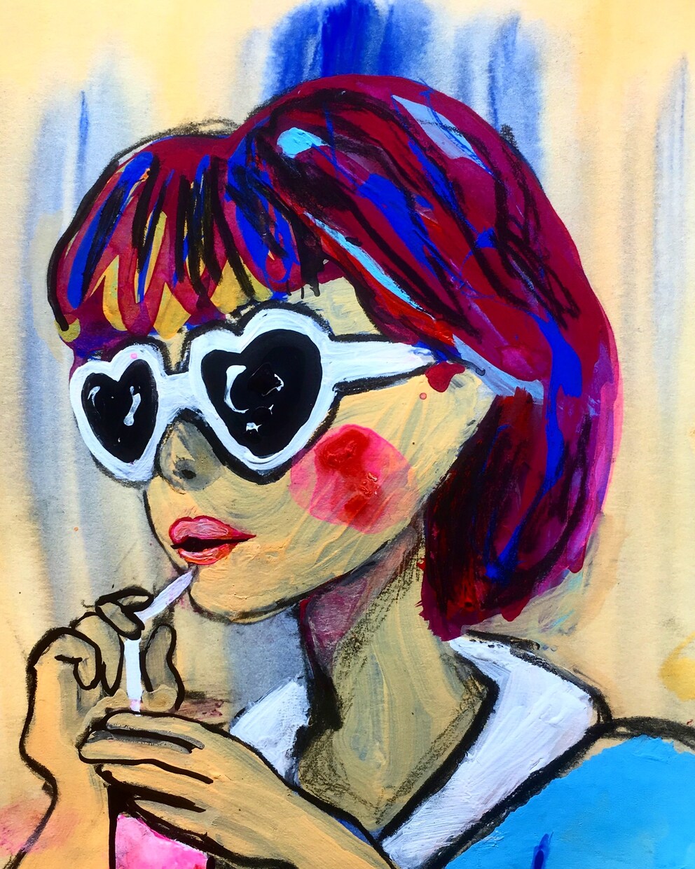 プレゼント用の似顔絵を絵画用のキャンバスに描きます 世界に一つのオシャレなプレゼントがあればなぁ、そんなあなたへ イメージ3