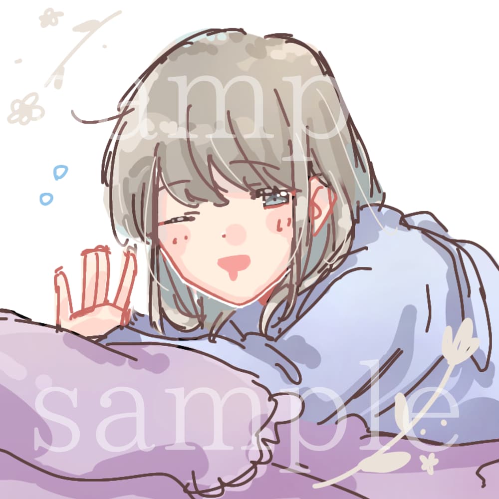 SNSで映えるかわいいアイコンラフイラスト描きます 遠目で見て映える、ざっくりしたアイコンイラスト イメージ5