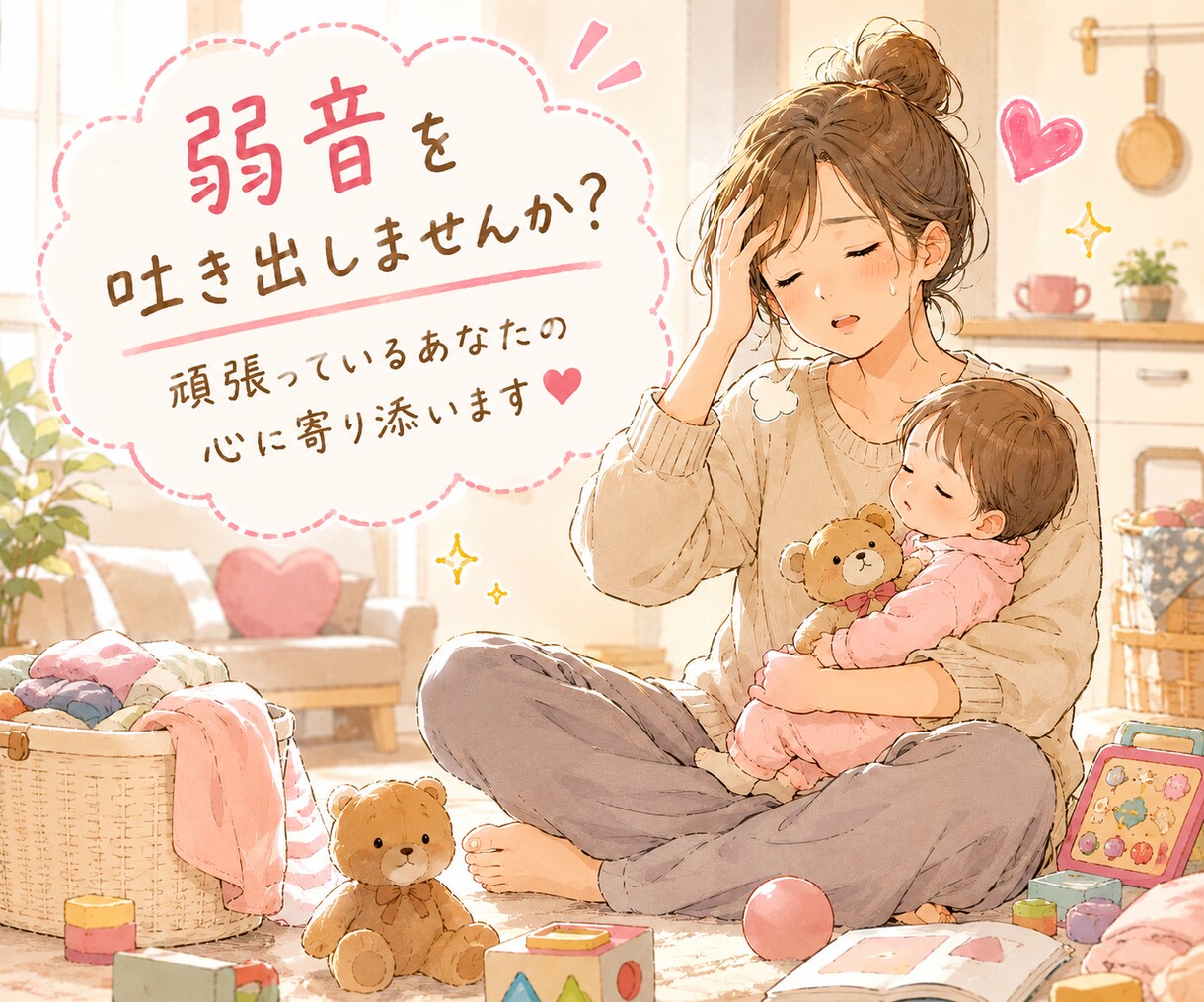 弱音を吐いても大丈夫！あなたの頑張り聞きます 家事/仕事/育児/人間関係/義家族/失敗/ママ友 イメージ4
