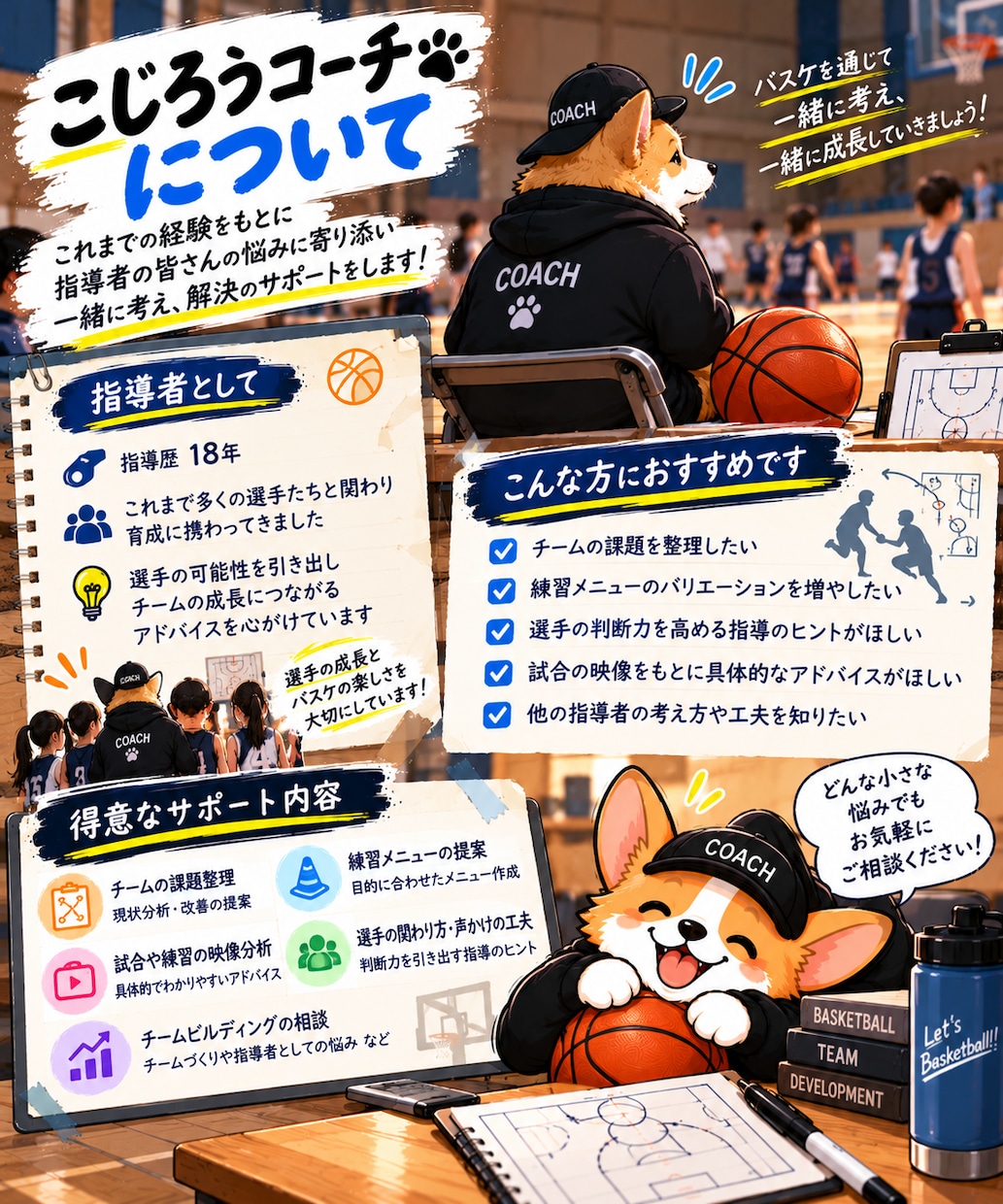バスケ指導の悩み相談・練習メニューを提案します 指導歴18年！現役コーチが課題に合わせて改善策を提案！ イメージ5