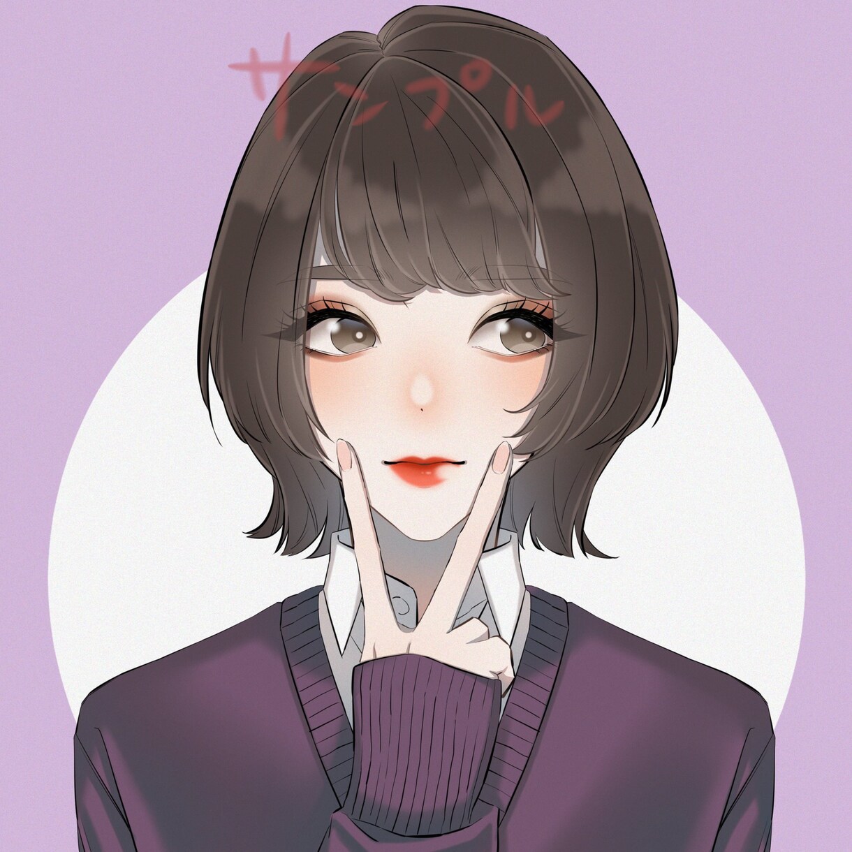 SNSで使うアイコンイラストを描きます アイコンイラストが欲しい人向け!!お好みな子を描きます!! イメージ3