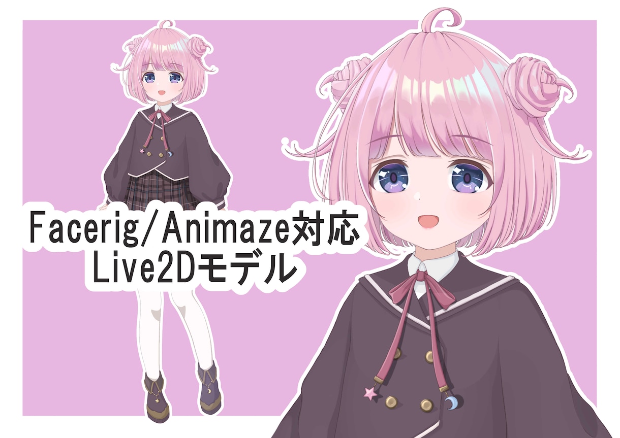 オリジナルLive2dモデル制作承ります VtubeStudio,Facerig,Animaze対応 イメージ6