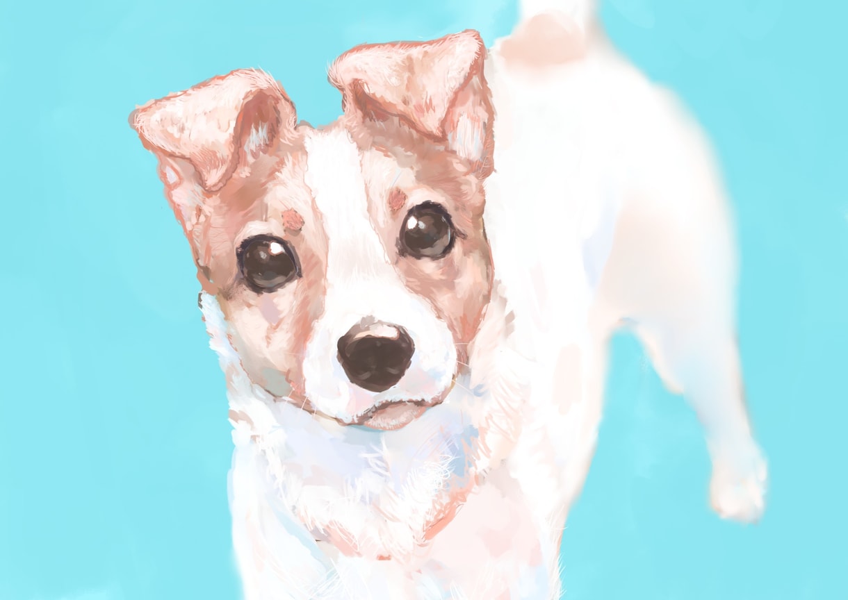 ペットをデジタルイラストで描きます 二次利用可能です！お散歩バックなどグッズ制作にどうぞ！ イメージ5