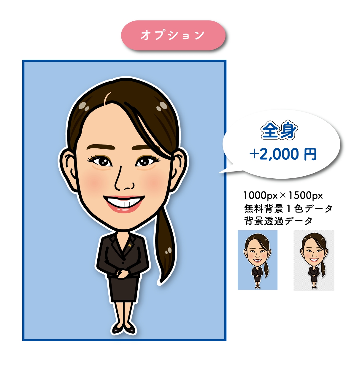 個性輝く★ポップでキュートな似顔絵をお描きします 人柄やお仕事をアピールしましょ♡ビジネスやギフトに最適です。 イメージ3