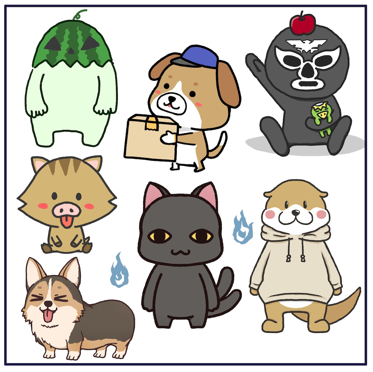 動物・ゆるキャラ バーチャルアバター作ります イラスト原画とモデリングのアバターセットで制作いたします イメージ5