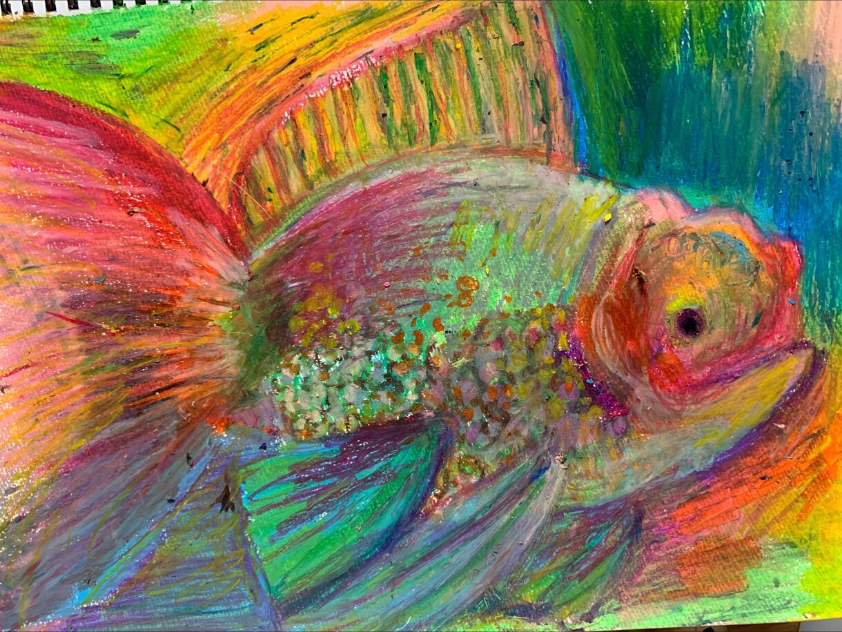 クレヨンでカラフルなペット肖像画を描きます お写真を元に、世界に一枚だけの特別な肖像画を制作します。 イメージ5