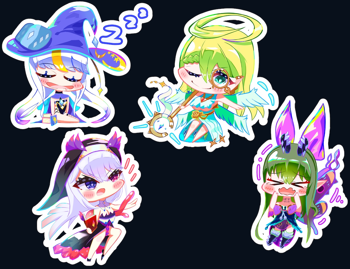 デフォルメのキャラクター立ち絵を作成します 色鮮やかでポップな絵柄で作成します絵柄合わせもある程度可能 イメージ1