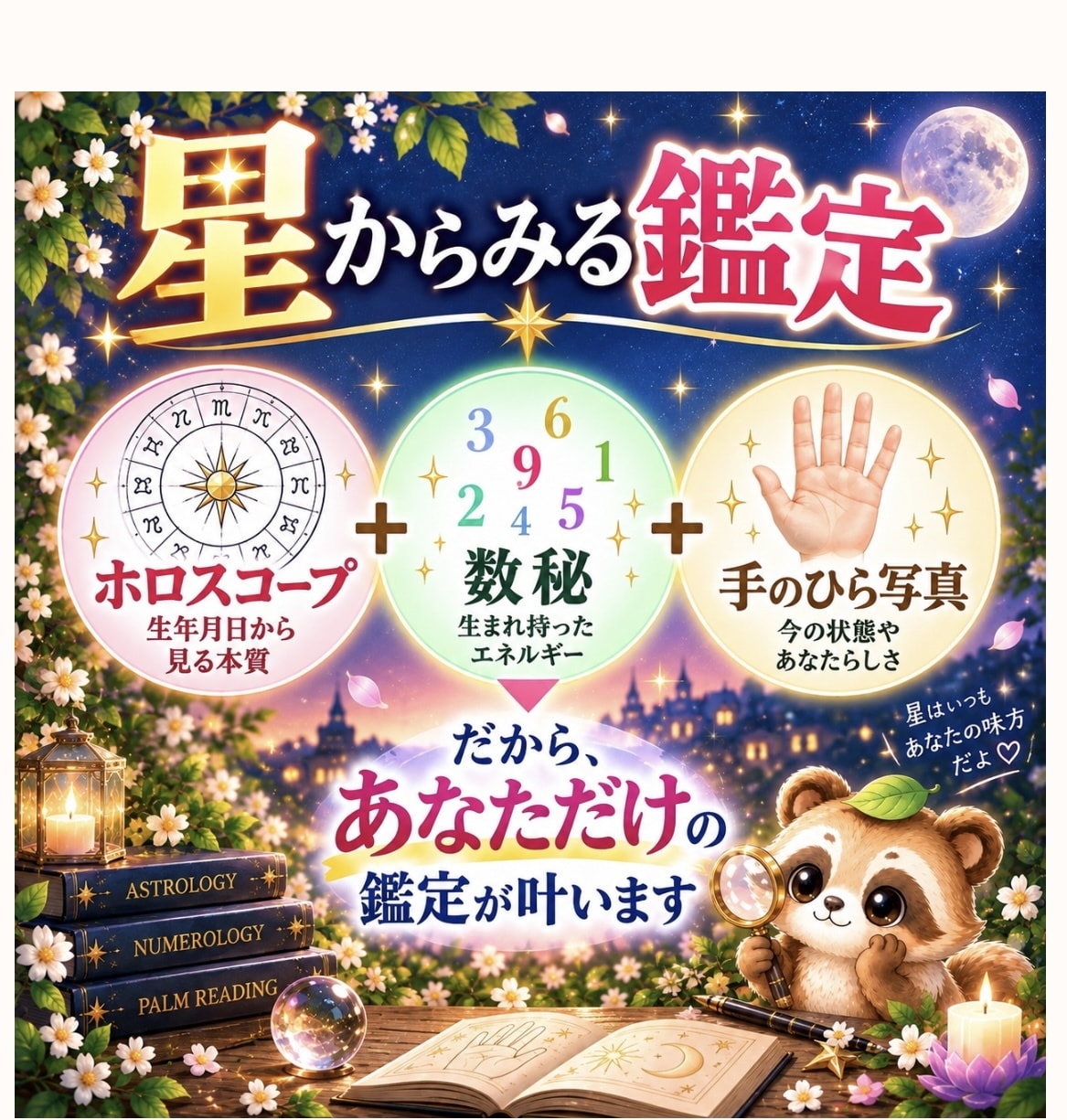 星と手のひらから本質を読み解きます 星×数秘×手のひらから「本当のあなた」を読み解きます イメージ1