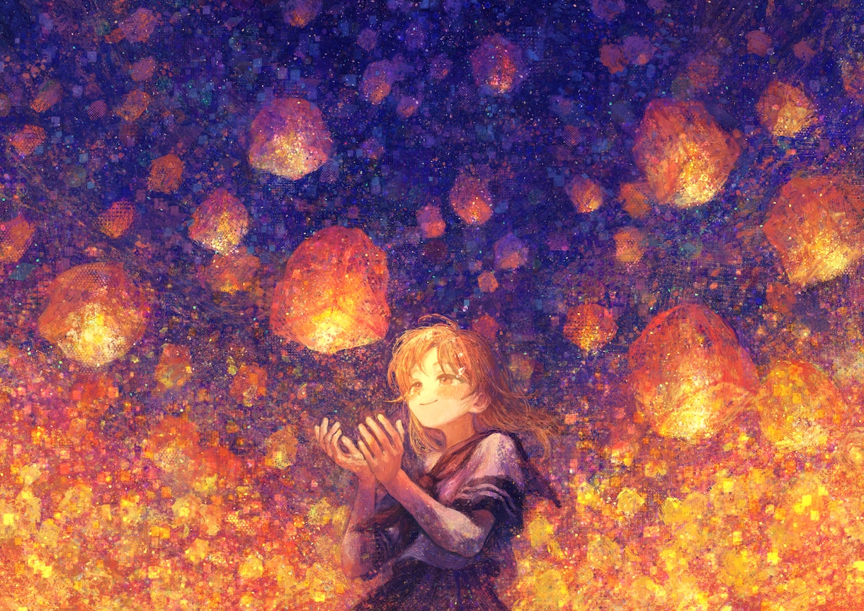 商用可◎厚塗り風のキャラクター、一枚絵を制作します 男女キャラ/背景/アイコン/MV絵/配信サムネ/歌ってみた イメージ2