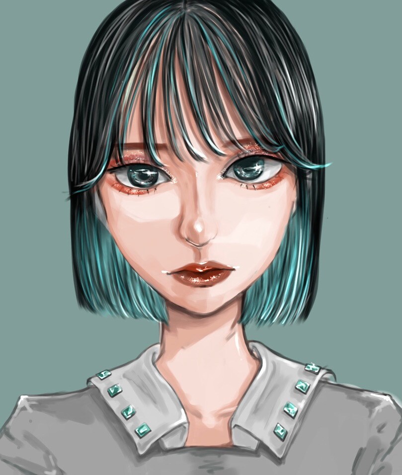 綺麗な女の子のイラスト描きます メイクこだわります【韓国風、地雷、大人っぽ】 イメージ2