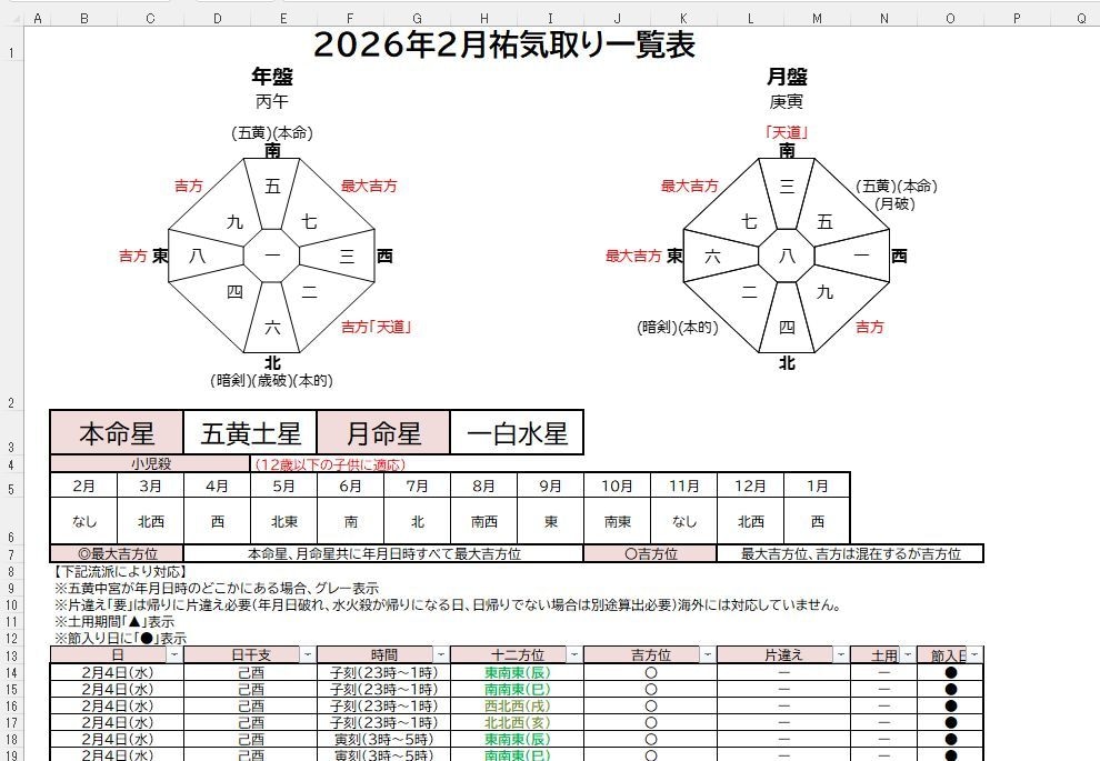 エクセルの占いツールをカスタマイズして提供します 流派や鑑定スタイルに合わせて命式/鑑定書をカスタマイズします イメージ7