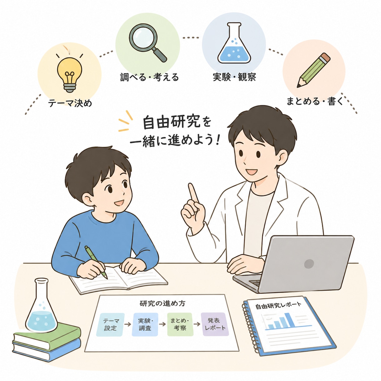 お子様の考える力を自由研究を通じて育てます テーマ決めから実験・レポートまで丁寧に伴走します！ イメージ1