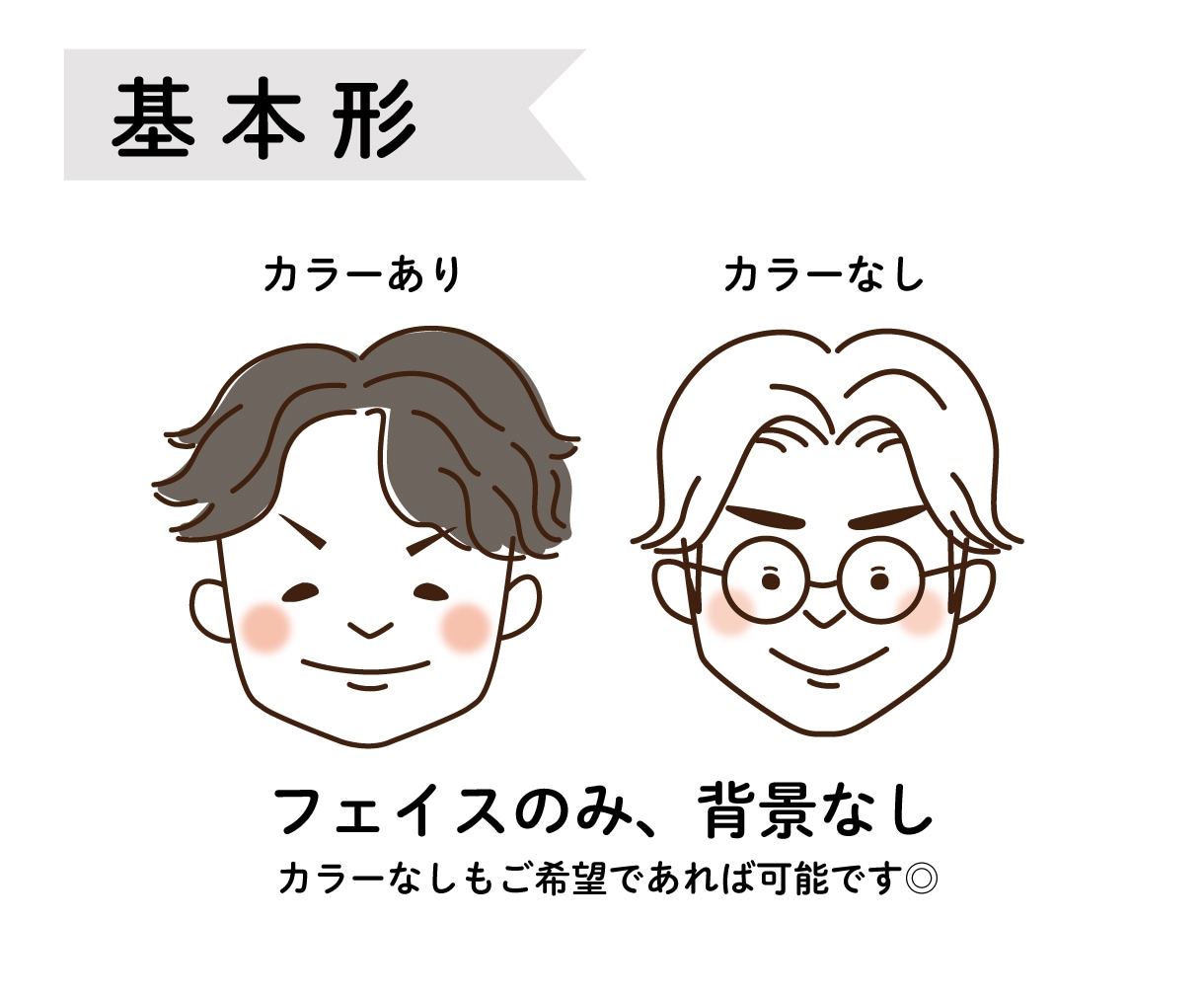 シンプルゆるかわいい♪あなたの似顔絵描きます SNS、名刺など　可愛い似顔絵で見る人にやさしい印象を♪ イメージ2