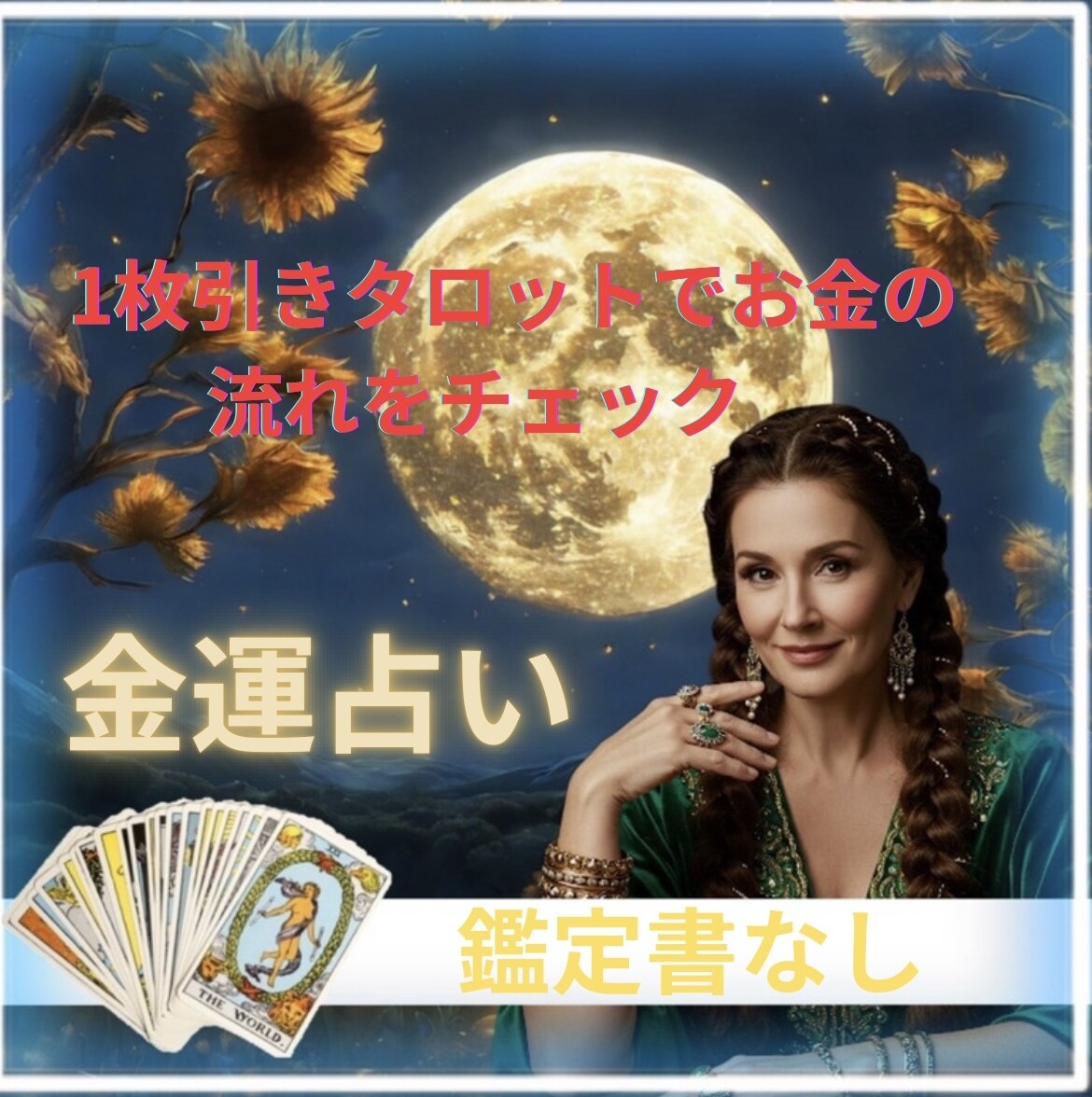 お金に恵まれる時期は？金運タロット鑑定します 副収入・収入UP・臨時収入など金運チャンスをタロットで鑑定 イメージ1