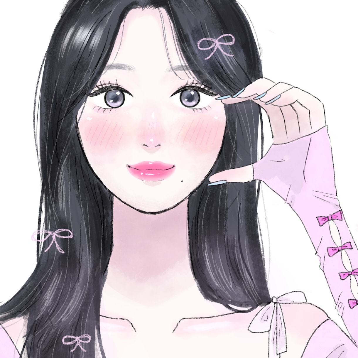 SNSアイコン|やさしい雰囲気のイラスト描きます 美容系、配信者さんなどのアイコンやサムネにおすすめです！ イメージ3