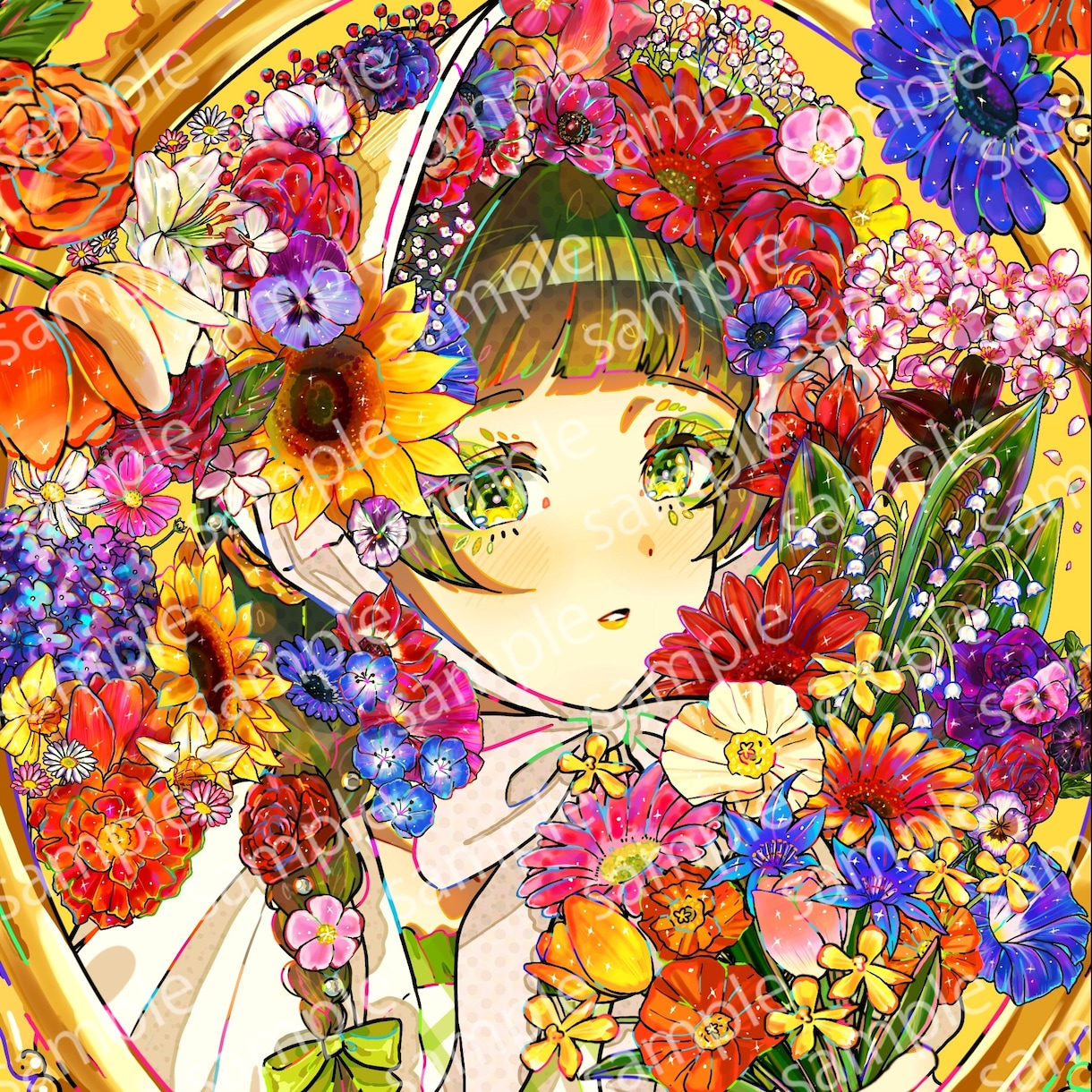 ポップで華やかなSNSアイコンを制作致します 納期厳守で丁寧な対応を心がけております。 イメージ1
