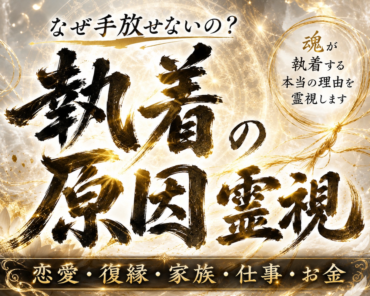 執着の原因を霊視します　手放せない理由を視ます 恋愛・復縁・人間関係・親子。繰り返す原因を読み解きます。 イメージ1