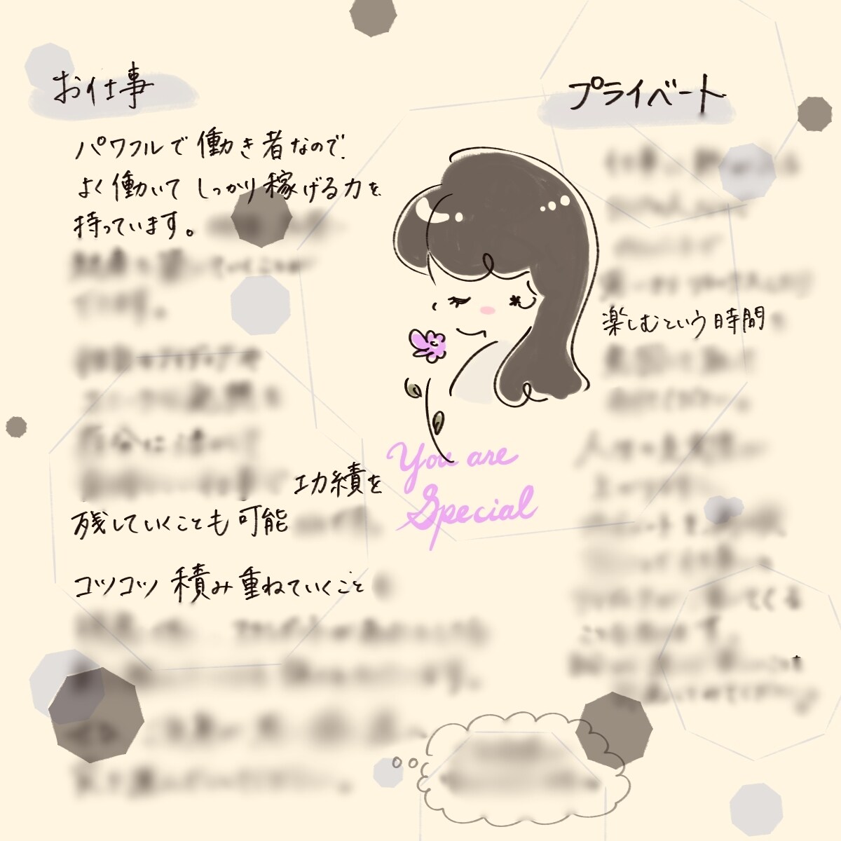 イラスト鑑定書✴︎四柱推命であなたの運気を占います もともとの性格や才能,今年の運気,先10年の運気をみます♪ イメージ9