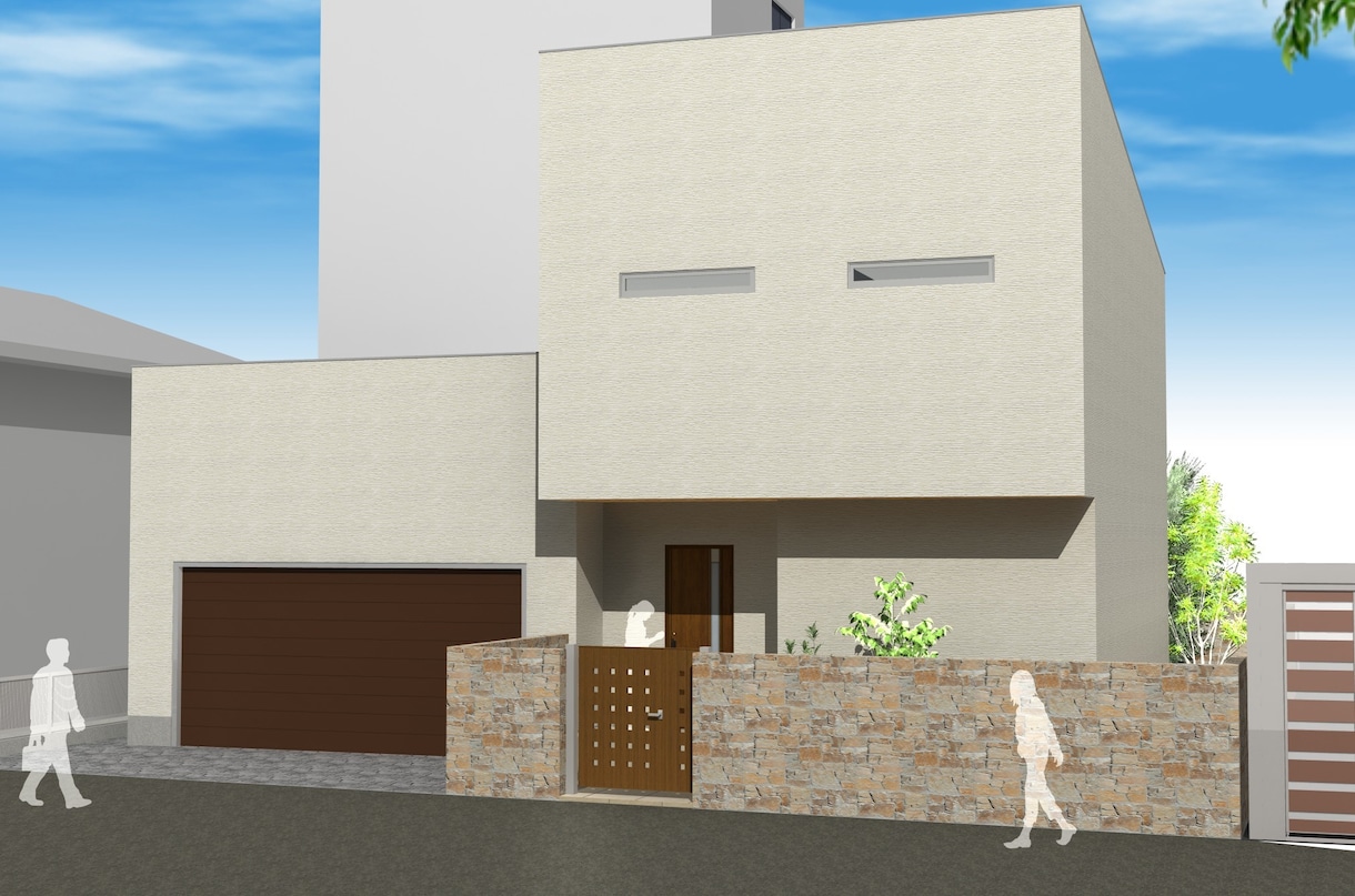 戸建て住宅◆おうちの外観パースを作成します 検討中でもOK！複数パターンで理想のカタチを見つけましょう！ イメージ3