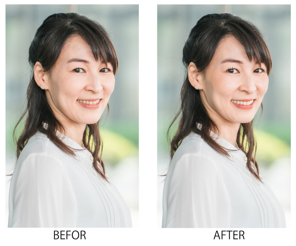 ナチュラルに魅力を引き出すレタッチをします ウエディングフォトや前撮りの修正などに! イメージ2