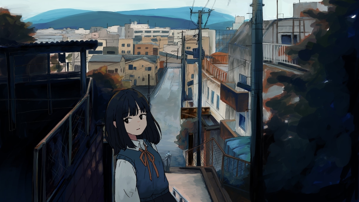 商用OK！MVサムネ・ヘッダー等のイラスト描きます エモいイラストが得意です！背景、人物のみもOK！ イメージ9