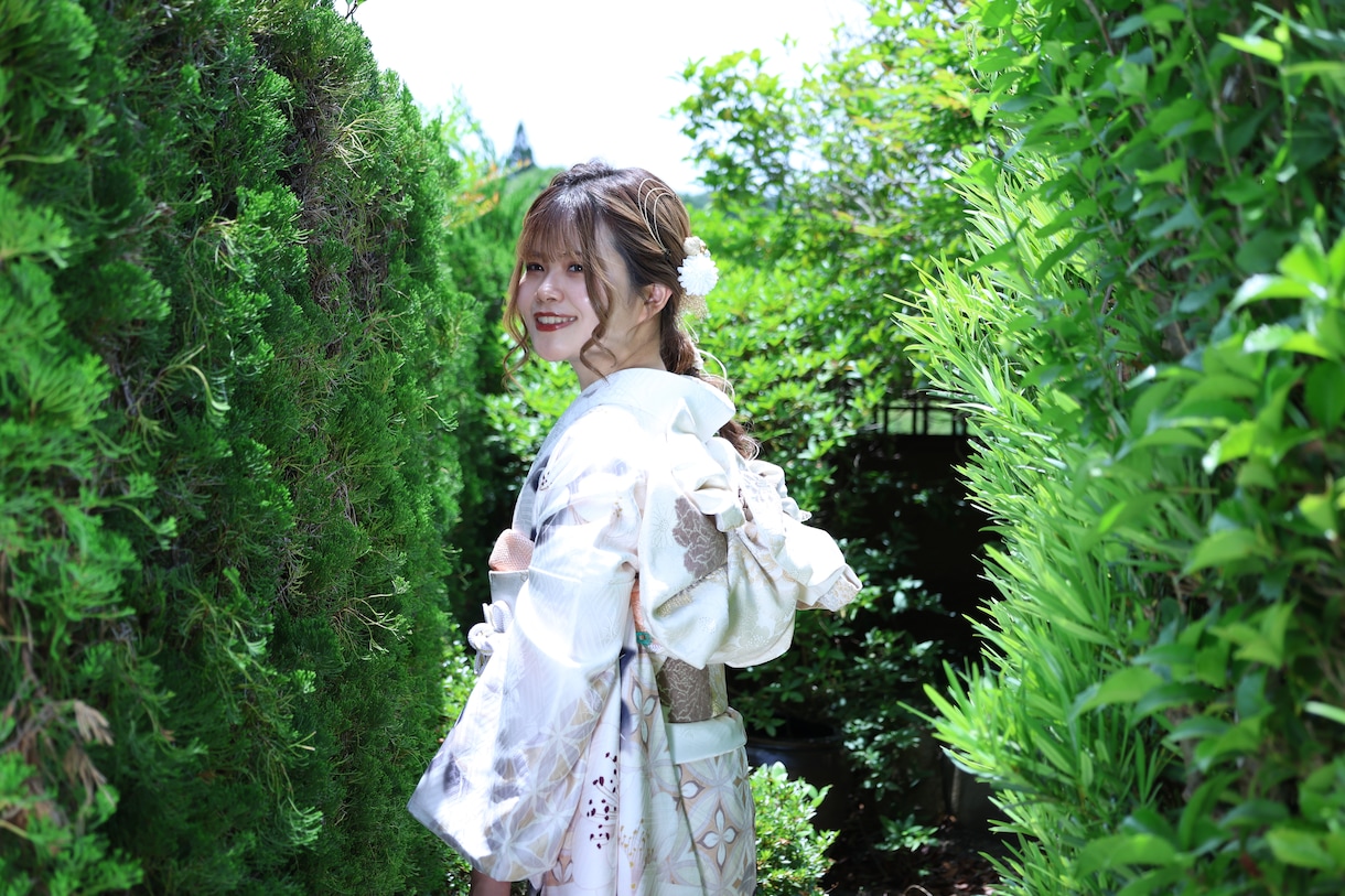 日本庭園での貸切前撮り撮影いたします 着付け〜撮影までお任せ！神戸にある貸切日本庭園での前撮り撮影 イメージ4