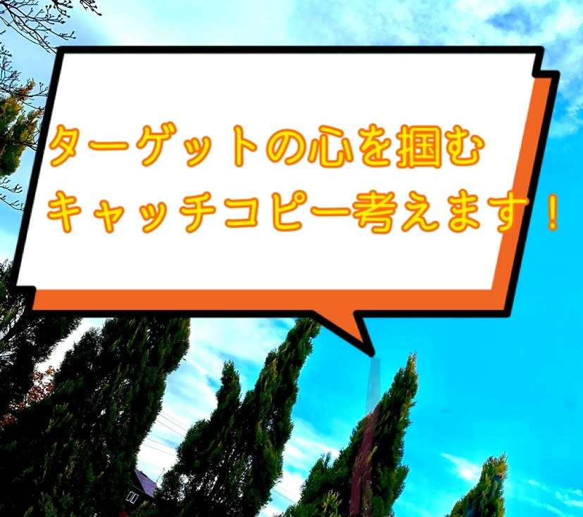 ターゲットの心を掴むキャッチコピーを考えます 文章を考えるのが苦手な方のお手伝いします！ イメージ1