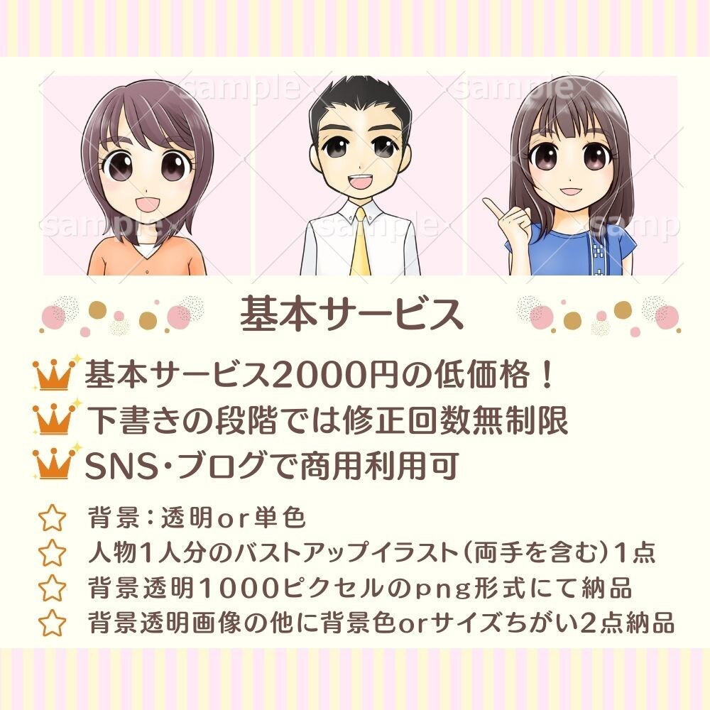 商用可シンプルで可愛いデフォルメアイコン作成します TwitterやSNS、ブログの吹き出しイラストにもぴったり イメージ4