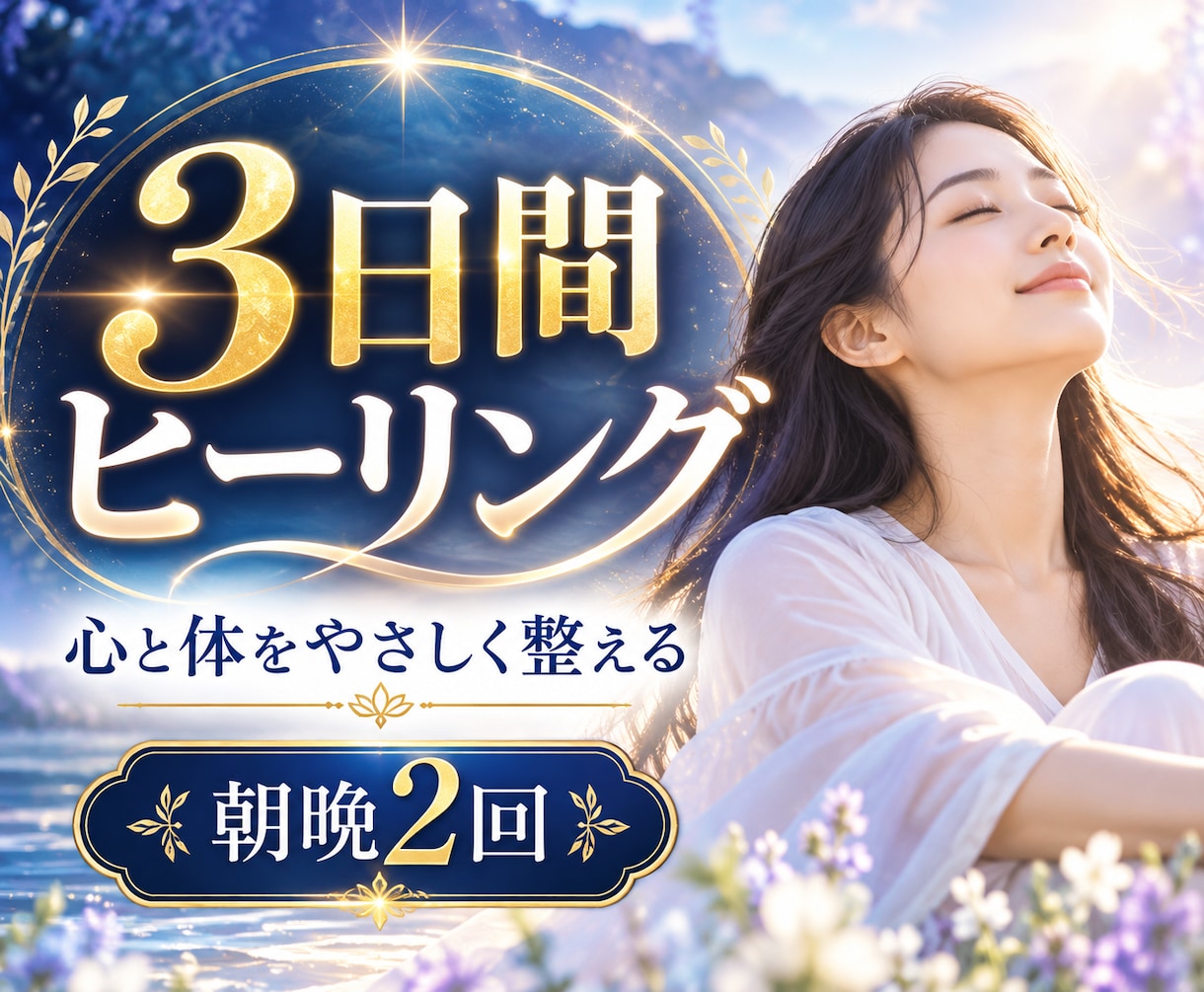 3日間の遠隔ヒーリングで心をやさしく整えます 朝晩2回のヒーリングで、心穏やかな毎日をサポート イメージ1