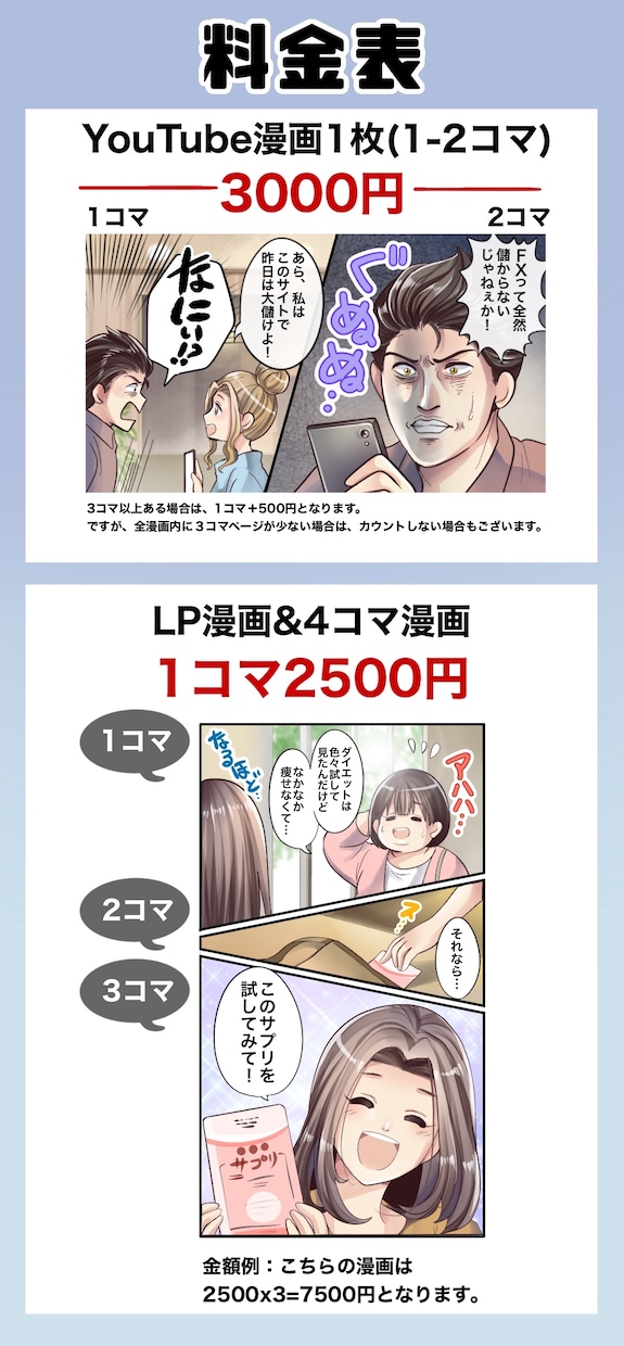 クオリティ&わかりやすさ重視！広告漫画を描きます 美容系、求人系、ビジネス宣伝系、4コマやLP漫画などにぜひ イメージ5