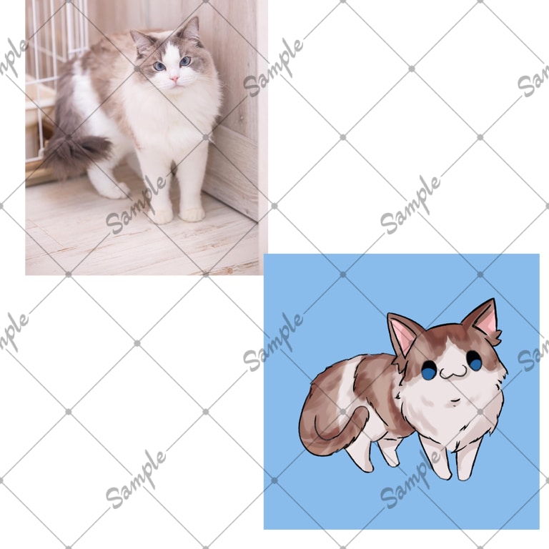 ペットや好きな動物のデフォルメアイコン描きます デフォルメでゆるかわなシンプルでかわいいアイコンです！ イメージ3