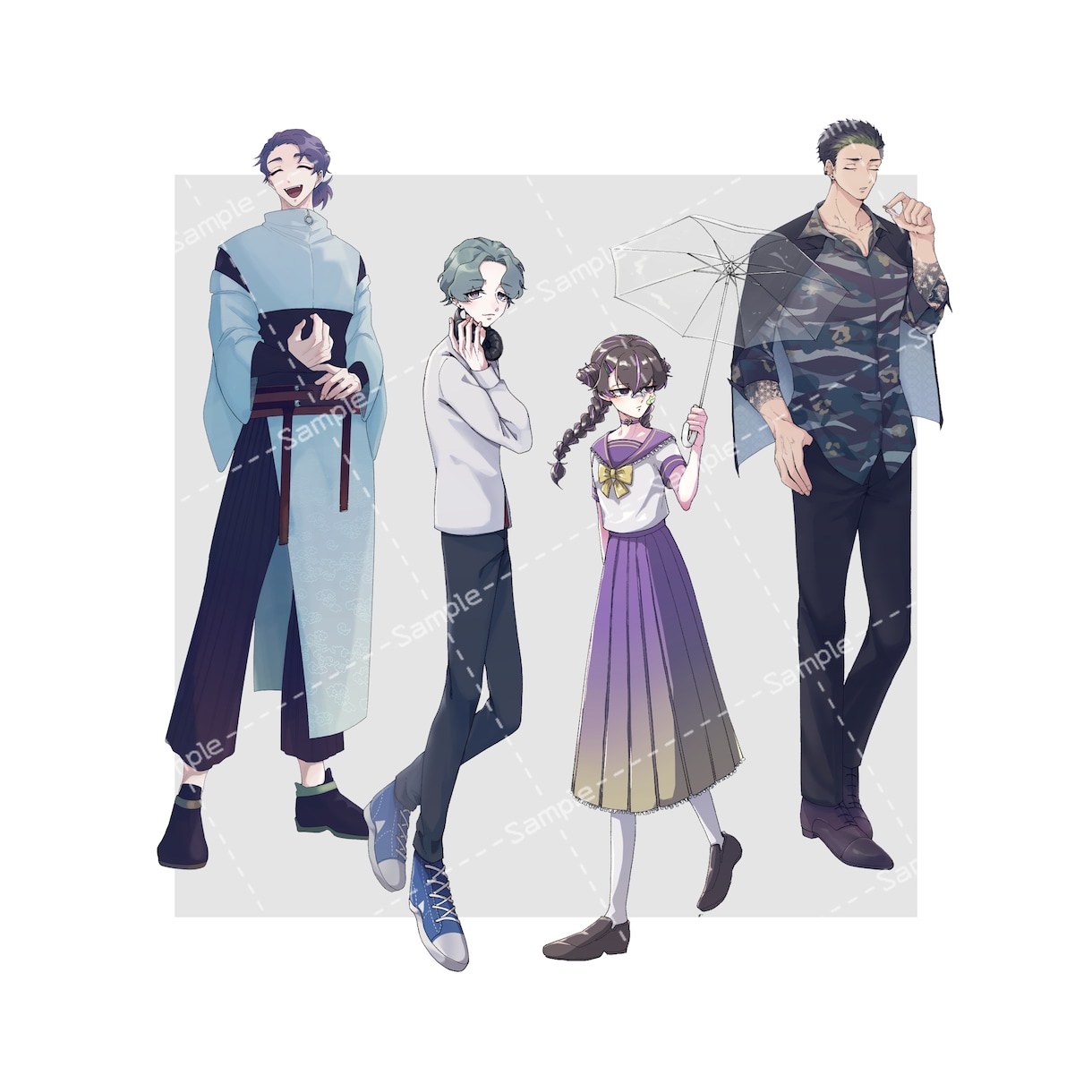 立ち絵制作いたします イメージに沿った背景透過の全身立ち絵をご提供いたします イメージ9