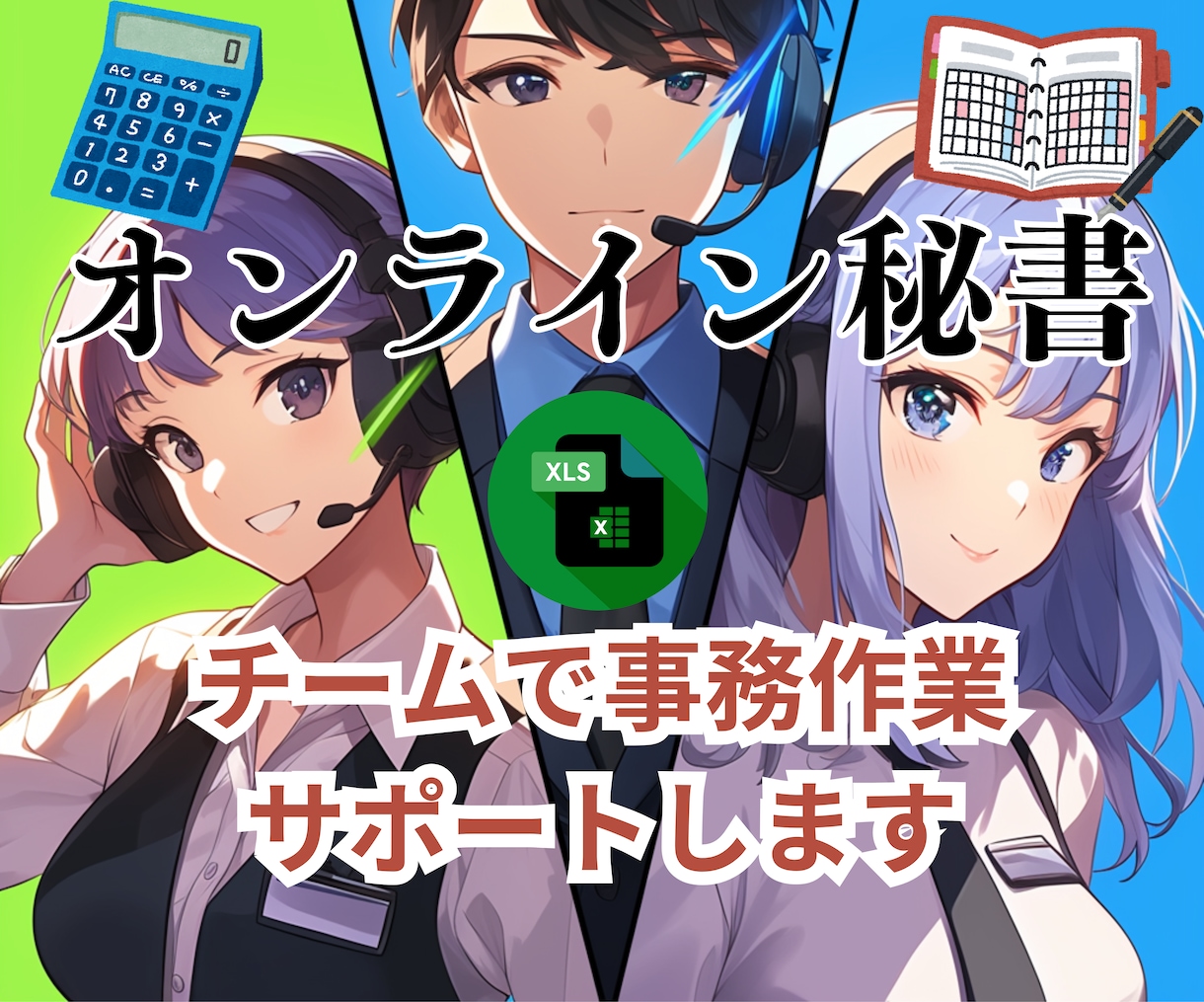オンライン秘書チームが事務作業をサポートします あなたは本業に専念してください イメージ1
