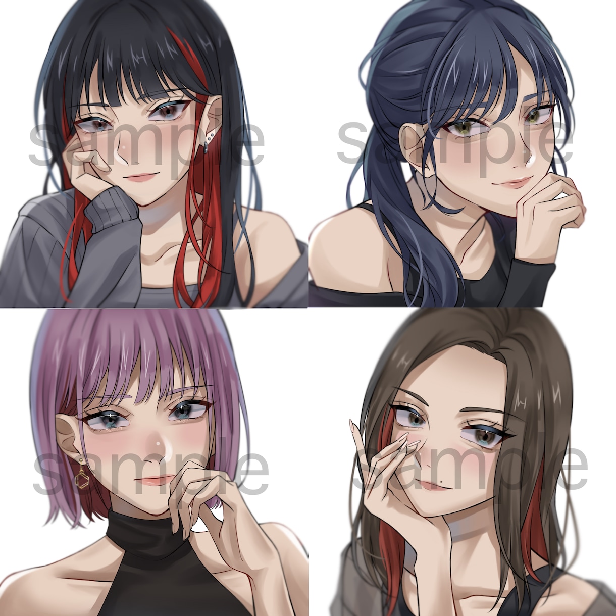 アイコン/イラスト等制作致します 色気のあるかっこいい男女をお描きします❀·° イメージ3