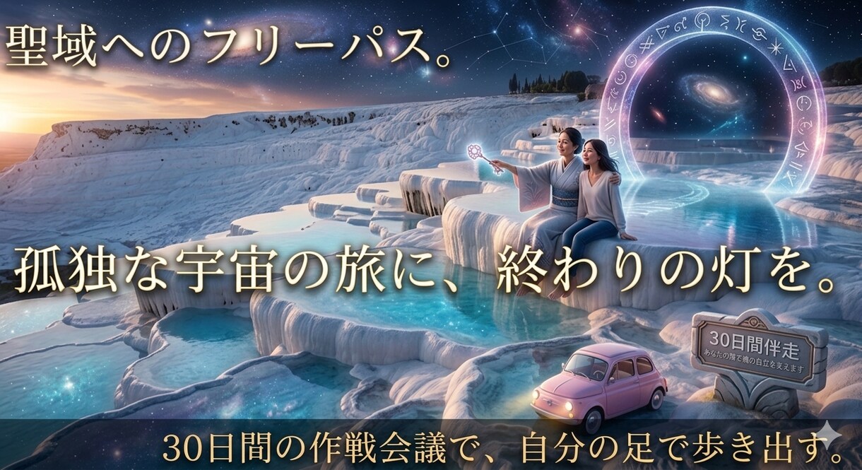 30日間伴走/あなたの隣で魂の自立を支えます 聖域へのフリーパスを特別にご用意✨ イメージ1