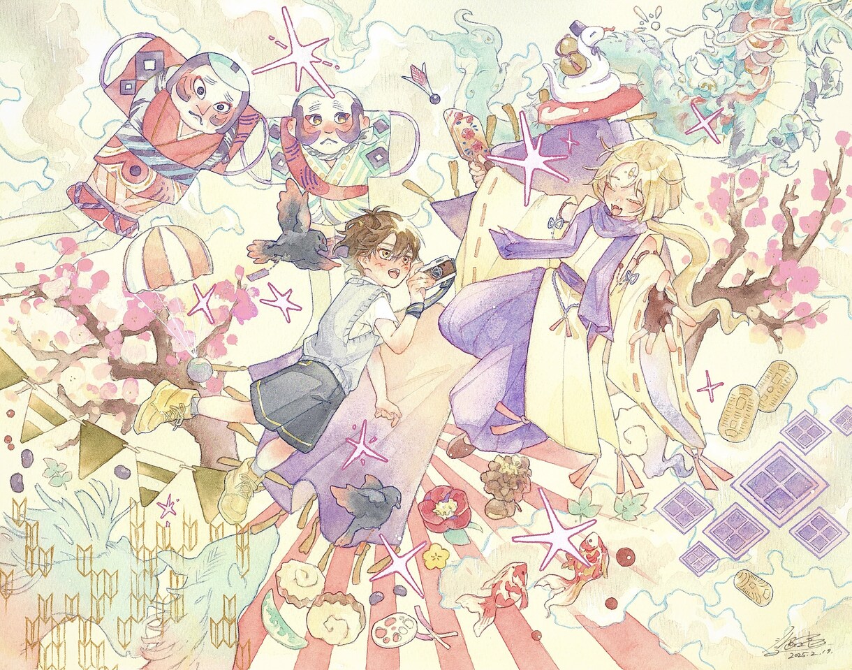 アイコン､色紙等をアナログで制作します 大きな作品◎､原画配送も可能!4000円〜 イメージ2