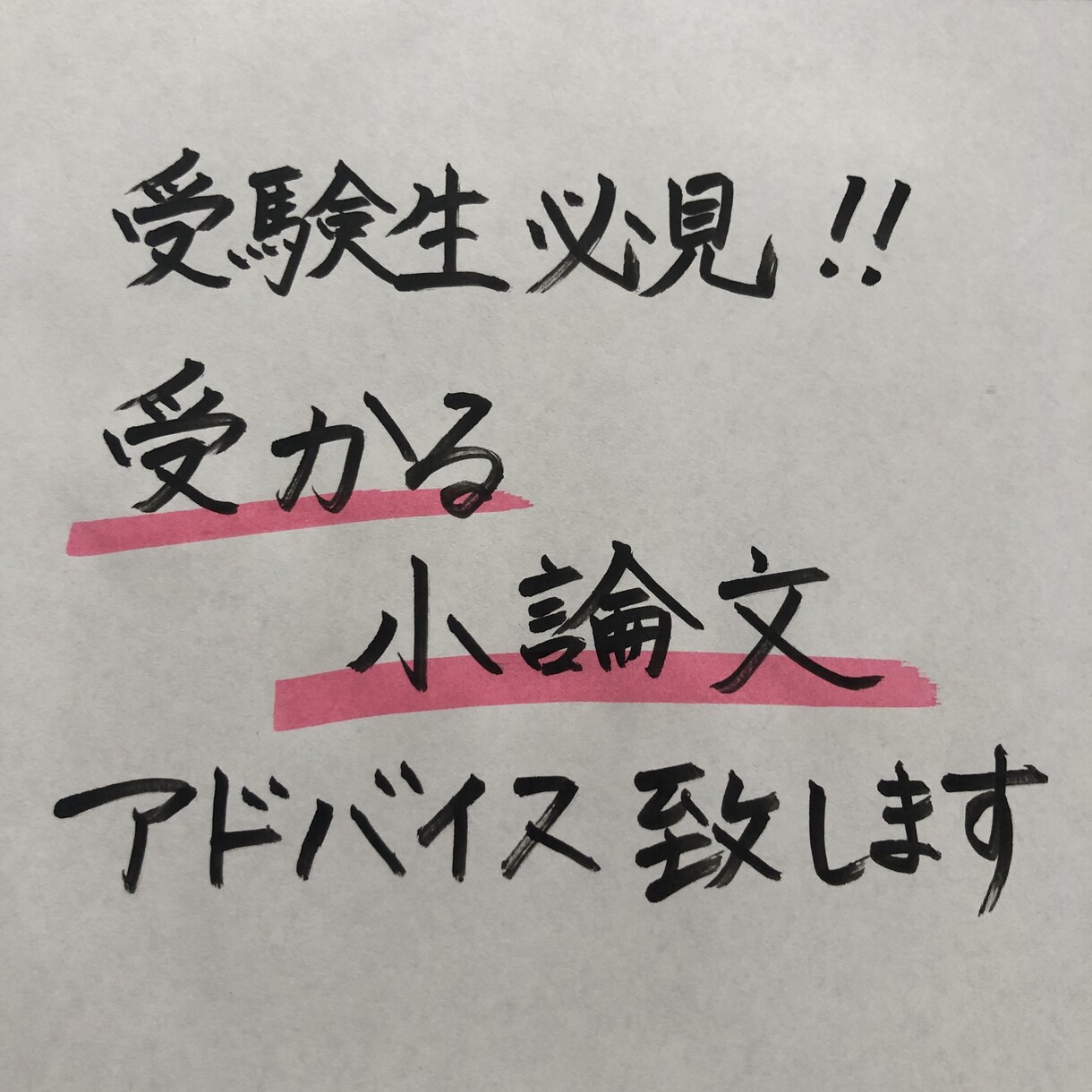 受験生必見！受かる小論文アドバイス致します ちょっとしたアイデアやコツで、グッと上達します イメージ1